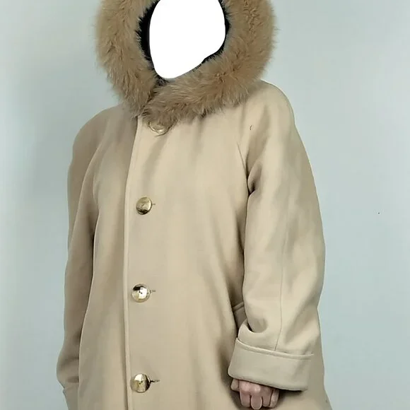 Toni Plus XL Luxury Cashmere Wool Blend Maxi Walking Coat Tan Longline Winter - Picture 3 of 10